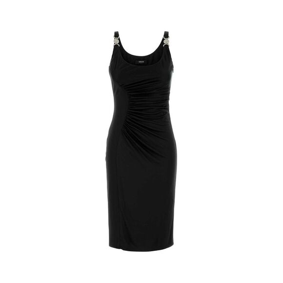 Versace Women Black Stretch Crepe Dress